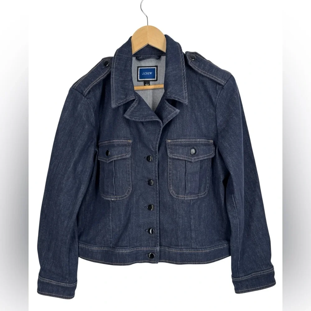 J.Crew‎ Denim Lady Coat in Stay Navy Wash
